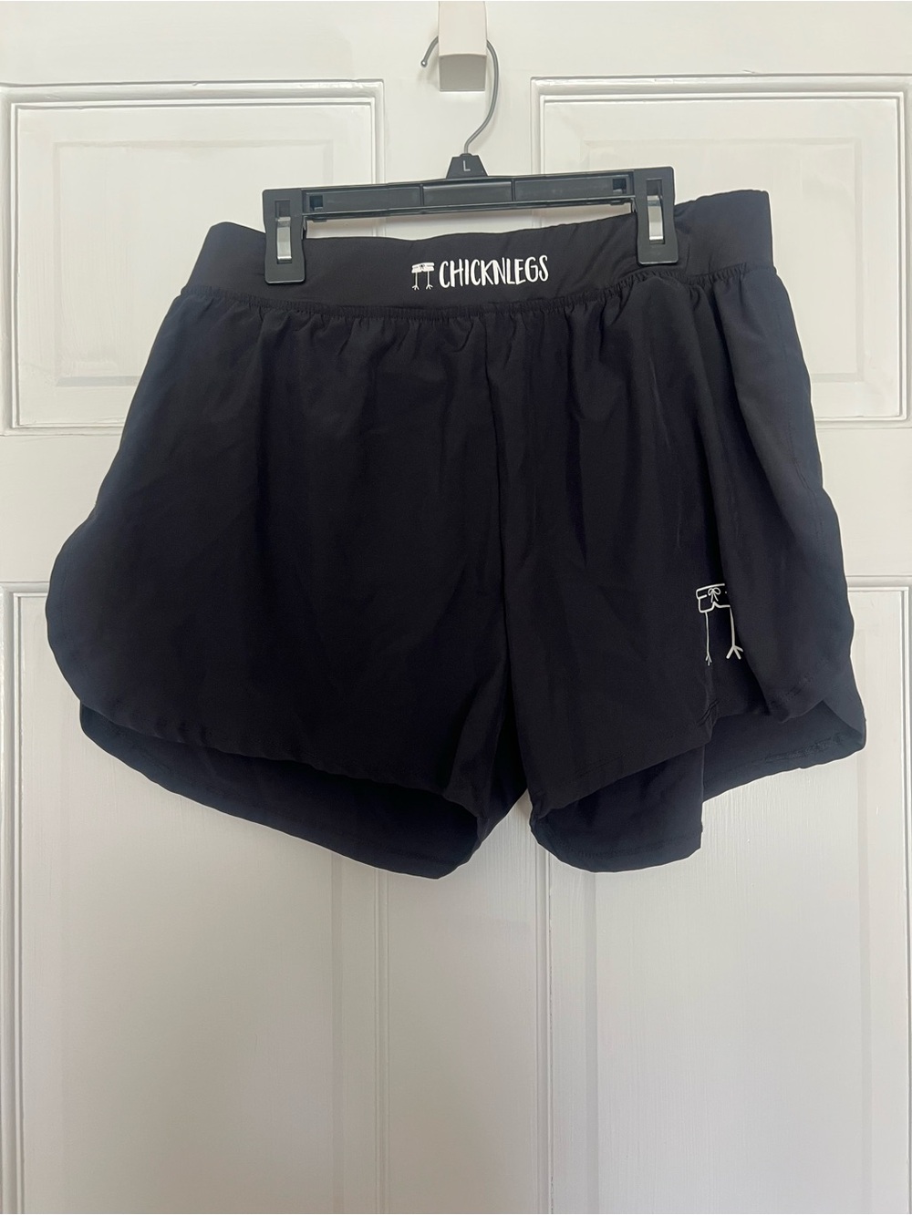 Chicknlegs Women’s Black Athletic Running Shorts